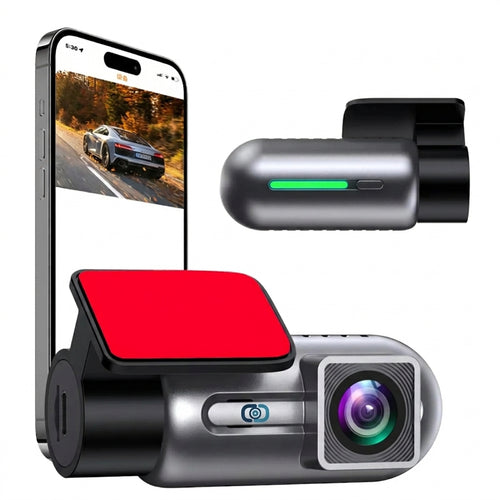 Camera Auto DVR FHD WiFi cu Night Vision, Unghi 150°, Monitorizare Parcare, Aplicație Mobilă